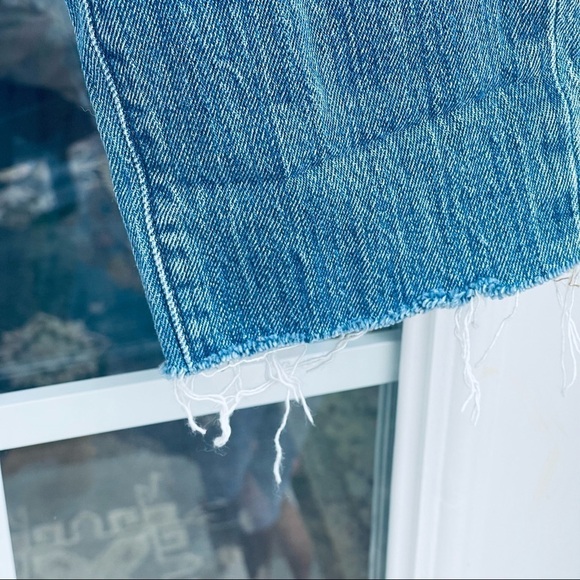 LEVI’S Denim Jeans 711 Skinny Medium Blue Wash Size 27 gray raw distress - Picture 14 of 16